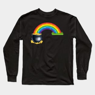 A pot of gold at the end of the rainbow. Long Sleeve T-Shirt